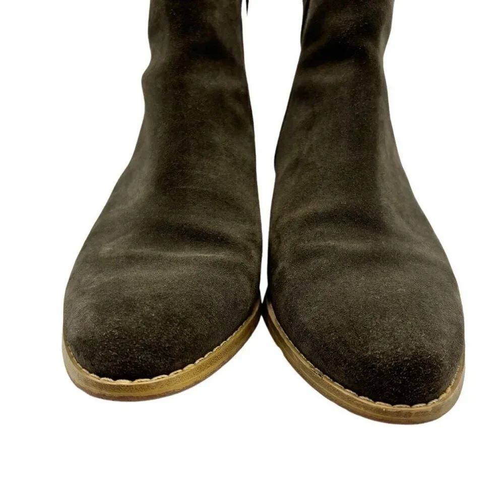 Clarks‎ Breccan Myth Suede Ankle Boots Khaki Olive Size 7.5